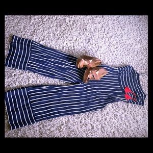 Navy and White Pinstriped Jumper from Forever21